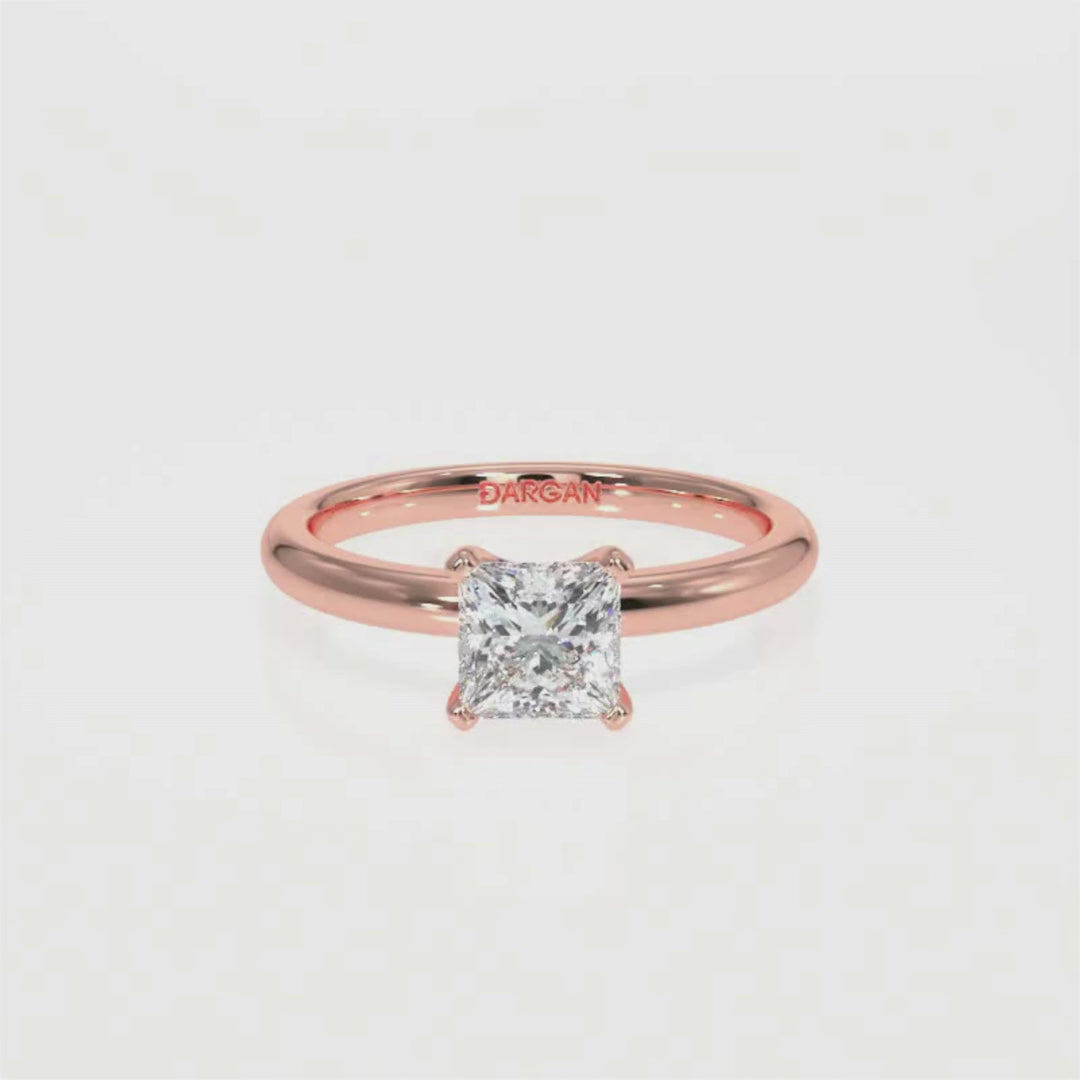 Princess-Cut Solitaire Diamond Ring