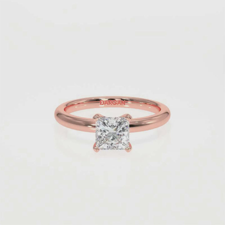 Princess-Cut Solitaire Diamond Ring